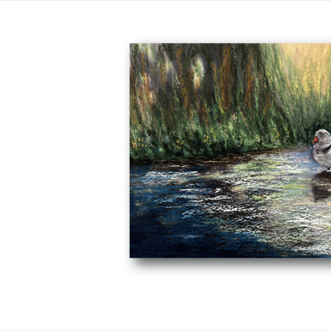 triptych - Oil pastel - abstract landscape - 2